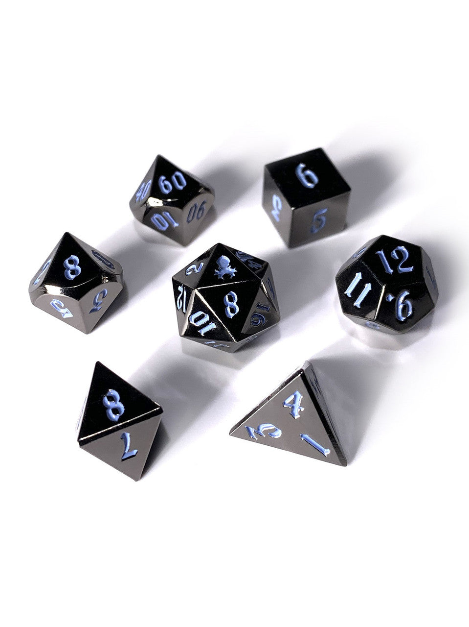 Mini Djinn's Dark Rite 10mm Metal Dice Set for RPGS